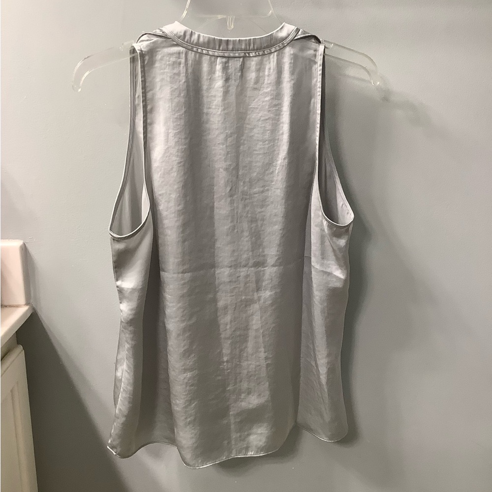 CAbi Shimmering Silver Ruffle Top Small - Picture 5 of 8